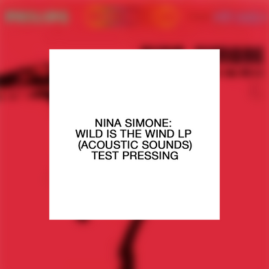 Wild Is The Wind Test Pressing