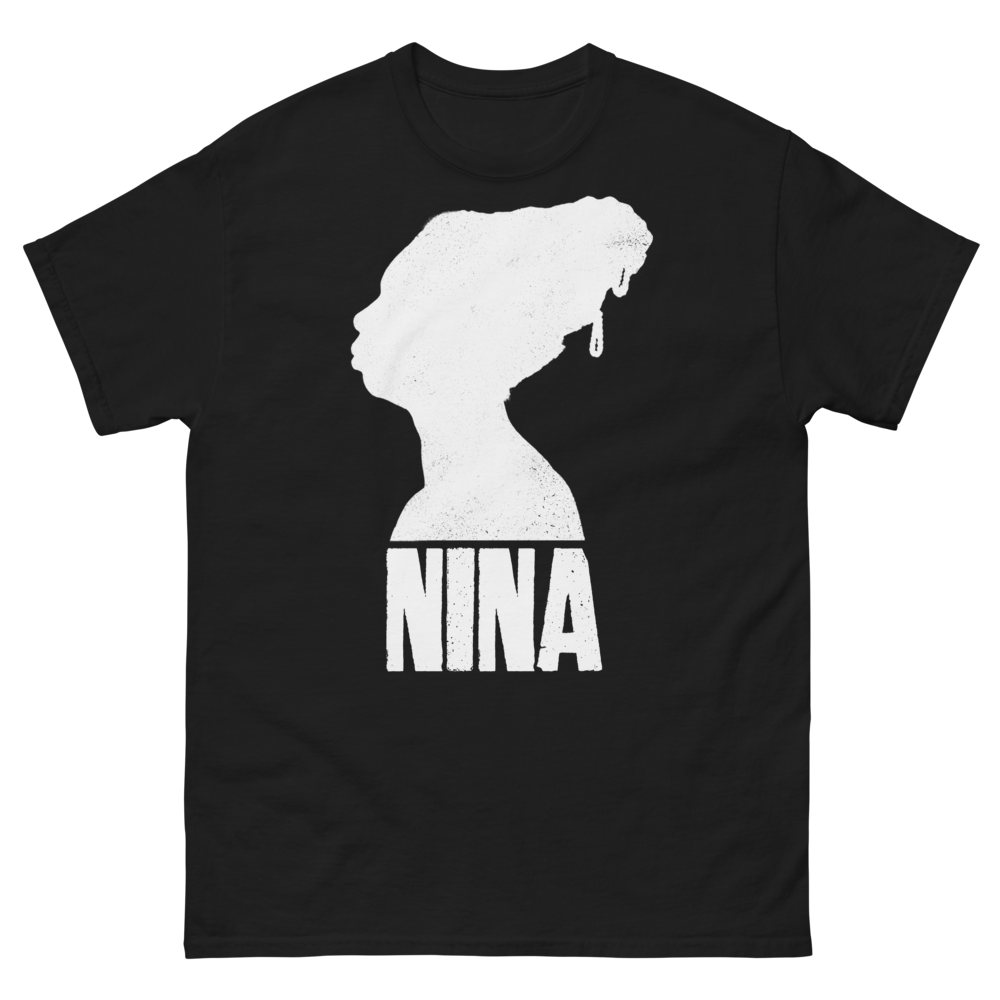 NINA White Silhouette T-Shirt Black