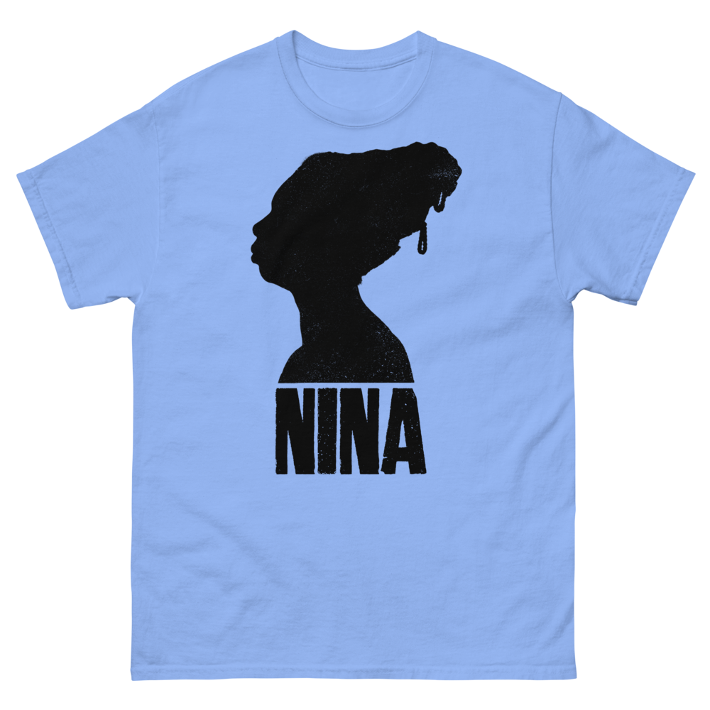 NINA Black Silhouette T-Shirt Aqua