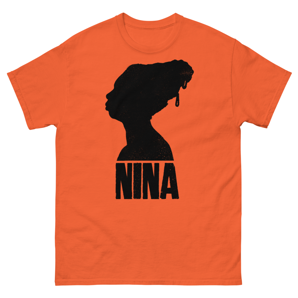 NINA Black Silhouette T-Shirt Orange