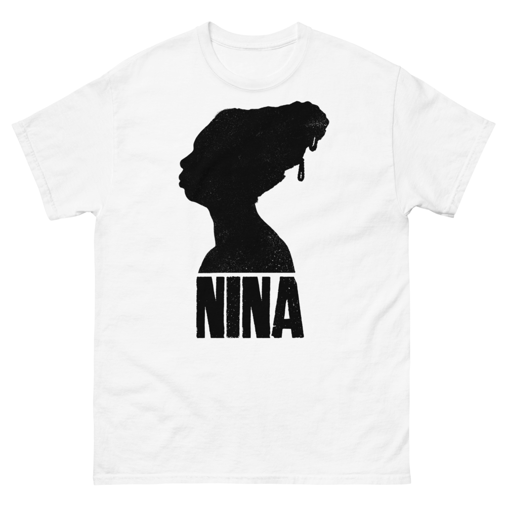 NINA Black Silhouette T-Shirt White